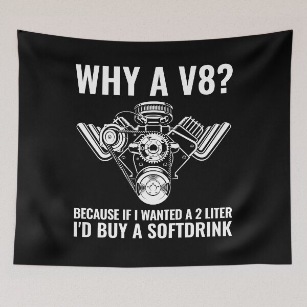 Item preview, V8 Engine Because... Funny Muscle Car Guy Classic Car Lover designed and sold by abulfaruque.
