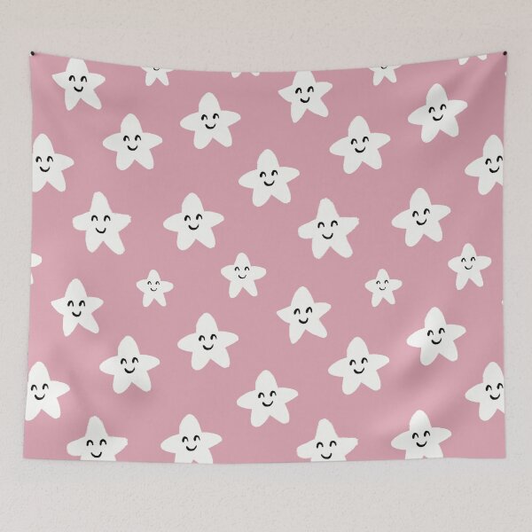 Item preview, Cute Stars pattern- pink and white designed and sold by IlustraDeni.