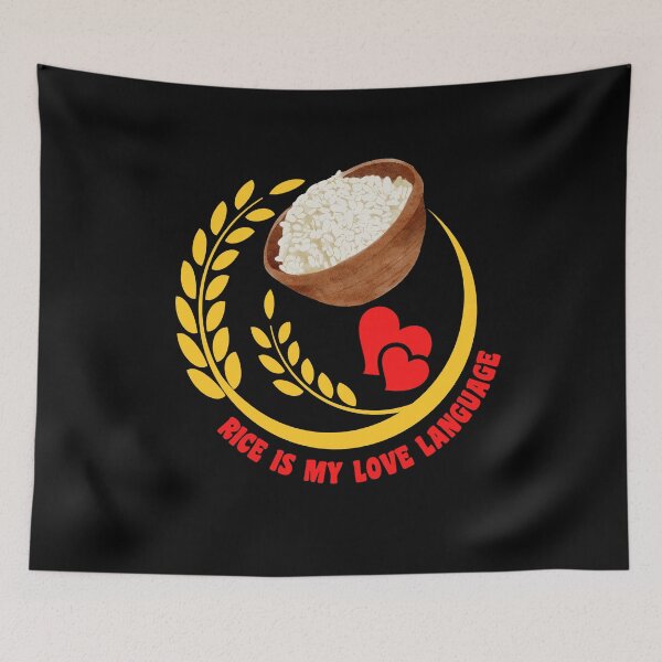 Item preview, Rice Is My Love Language Rice Bowl Lover Valentine's Day Logo Sticker designed and sold by 27th-Tee.