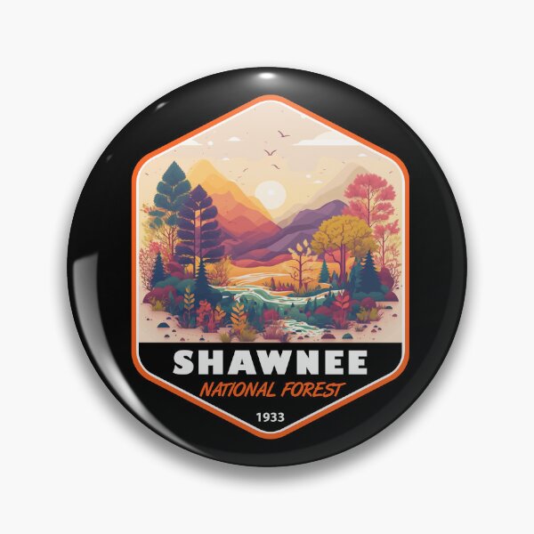 Artikelvorschau, Shawnee National Forest Illinois Vintage Emblem entworfen und verkauft von KrisSidDesigns.