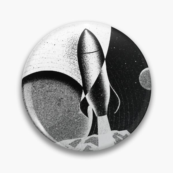 Artikelvorschau, Retro-futuristischer Weltraumtraum in Schwarz und Weiß entworfen und verkauft von Popalt.