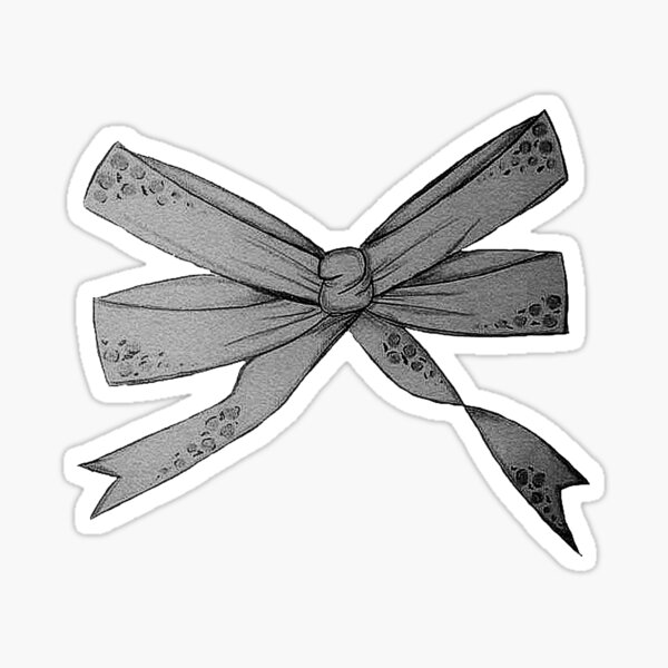 silver bow Sticker for Sale by Francespoppy