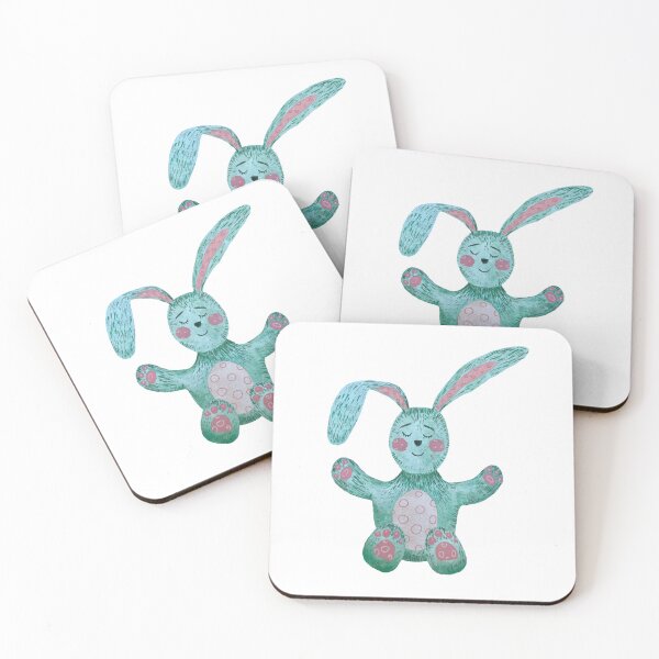 Artikelvorschau, Rabbit blue textured cute a watercolor sketch entworfen und verkauft von Yana Mustafina | Boho Soulful Designs.