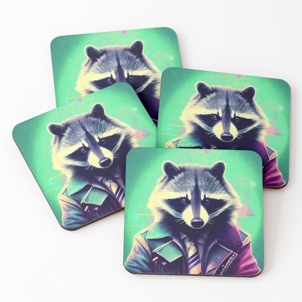 Item preview, Retro Racoon designed and sold by AbstractWave.