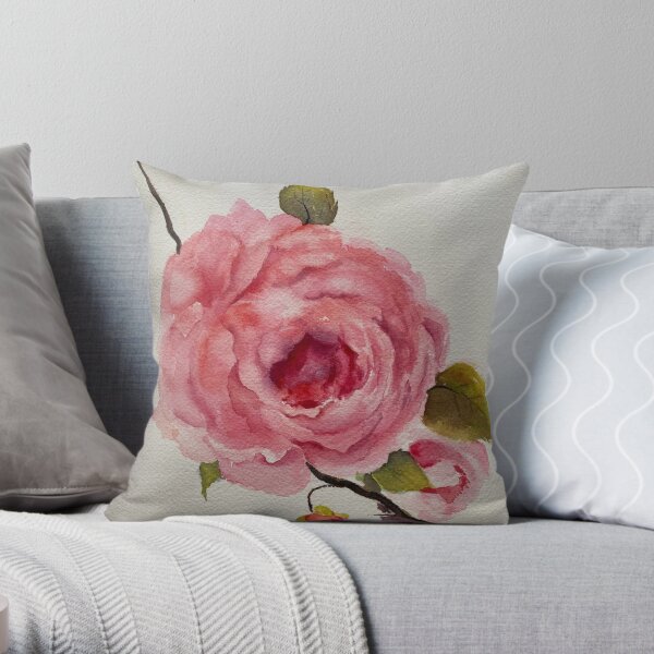 Print of a rose. A rose for you Throw Pillow