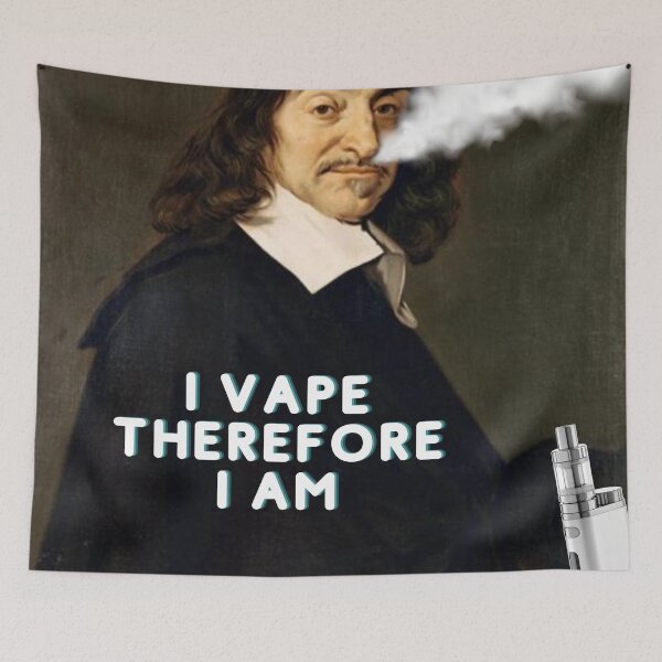 Item preview, I VAPE THEREFORE I AM Rene Descartes  designed and sold by ReneMagritteArt.