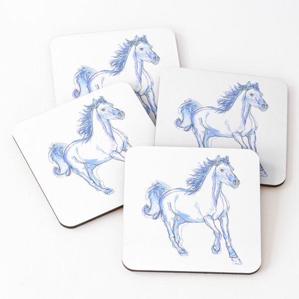 Item preview, Dark Blue Magical Galloping Pony designed and sold by Carrot Coloured.