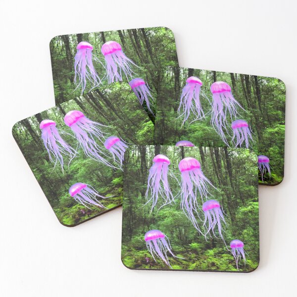 Item preview, Jellyfish swimming in the trees designed and sold by Planetporridge.
