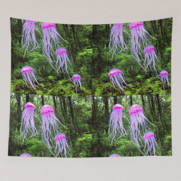Item preview, Jellyfish swimming in the trees designed and sold by Planetporridge.