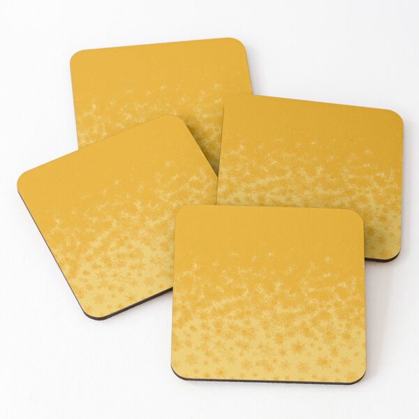 Item preview, Blizzard - Yellow snowflakes on a golden background designed and sold by illustratious.