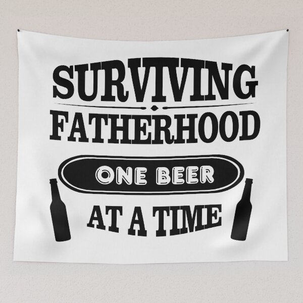 Item preview, Surviving fatherhood one beer at a time - funny quote designed and sold by latelierdechris.