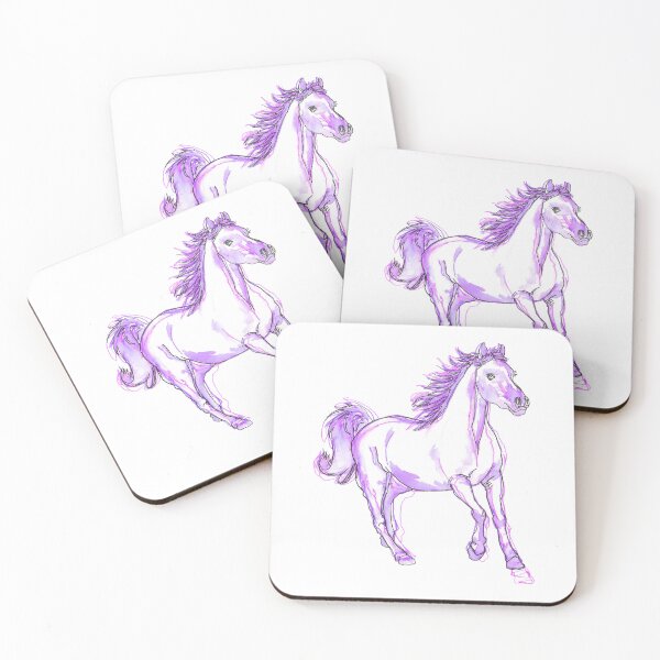 Item preview, Purple Magical Galloping Pony designed and sold by Carrot Coloured.