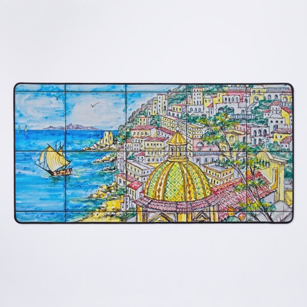 Item preview, Bright Hand Painted Tiles of Positano on the Amalfi Coast in Italy designed and sold by Jon Shore.