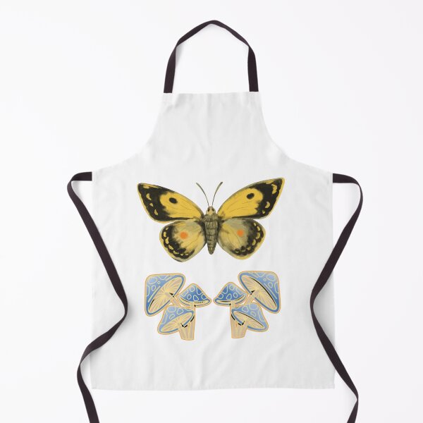 Item preview, Moth and Mushroom Nature Aesthetic White Background designed and sold by artfulnotebook.