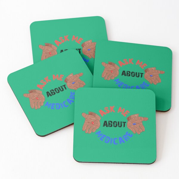 Item preview, Ask me about medicare, blue or red   designed and sold by Suberdesigns.