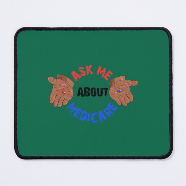 Item preview, Ask me about medicare, blue or red designed and sold by Suberdesigns.