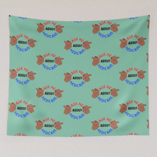 Item preview, Ask me about medicare, blue or red   designed and sold by Suberdesigns.