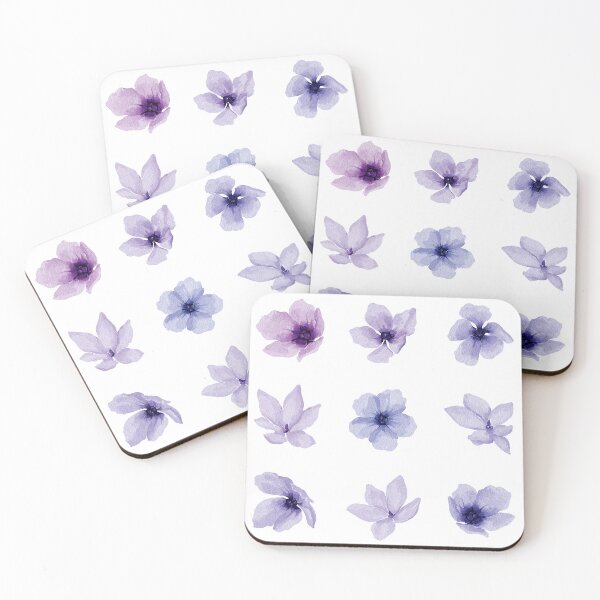 Item preview, Little Blue Violet Watercolor Flowers designed and sold by Pavnud.