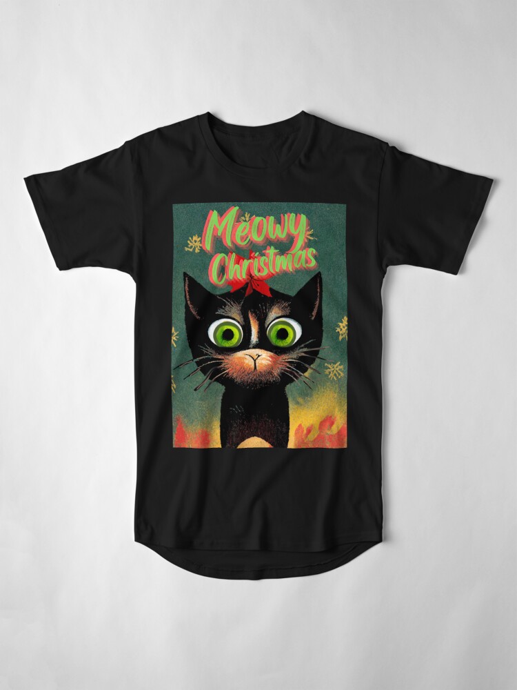 Disover a Meowy Christmas Long T-Shirt Cat Christmas