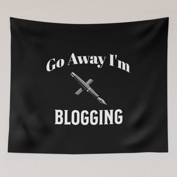 Item preview, Go Away I'm Blogging designed and sold by ArtBySymone.