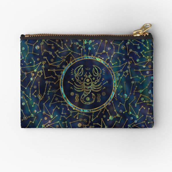 Item preview, Scorpio Zodiac Gold Abalone on Constellation designed and sold by k9printart.