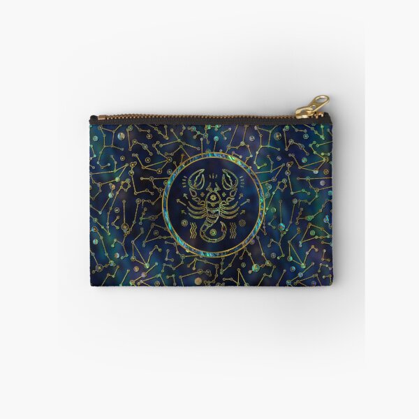 Item preview, Scorpio Zodiac Gold Abalone on Constellation designed and sold by k9printart.