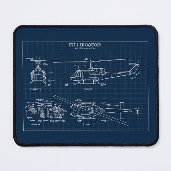 Item preview, UH-1 Iroquois (Navy Blueprint) designed and sold by BGALAXY.