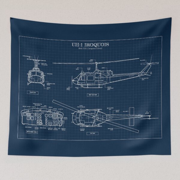 Item preview, UH-1 Iroquois (Navy Blueprint) designed and sold by BGALAXY.