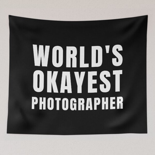 Item preview, World's Okayest Photographer designed and sold by texteestore.