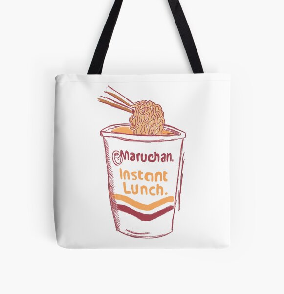 Maruchan Instant Lunch Ramen Lunchbox Novelty Cup Tote Carry Bag One Size  White