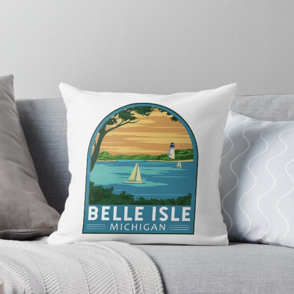 Item preview, Belle Isle Michigan Travel Retro Emblem designed and sold by KrisSidDesigns.