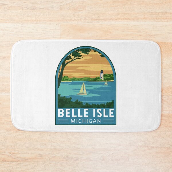 Item preview, Belle Isle Michigan Travel Retro Emblem designed and sold by KrisSidDesigns.