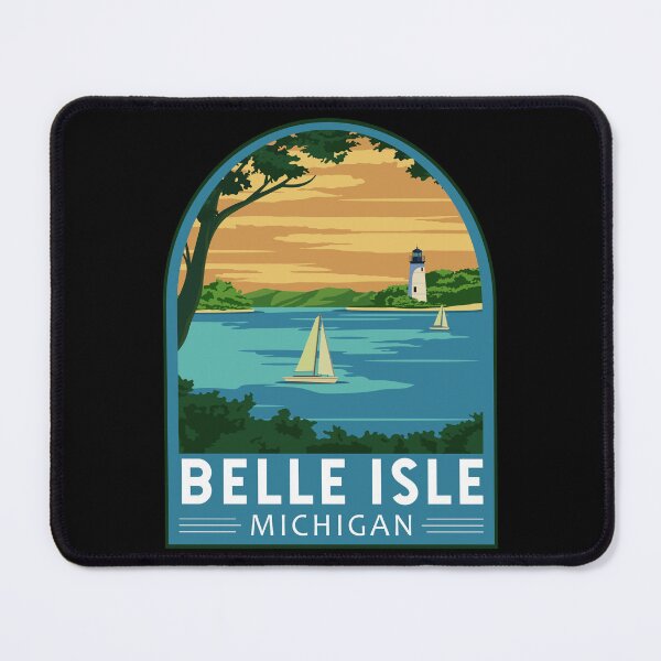 Item preview, Belle Isle Michigan Travel Retro Emblem designed and sold by KrisSidDesigns.