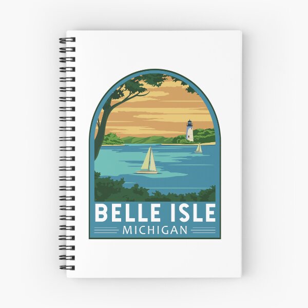 Item preview, Belle Isle Michigan Travel Retro Emblem designed and sold by KrisSidDesigns.