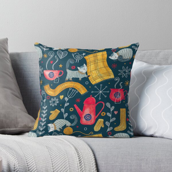 Pattern 71 - Hygge - Cozy winter Throw Pillow