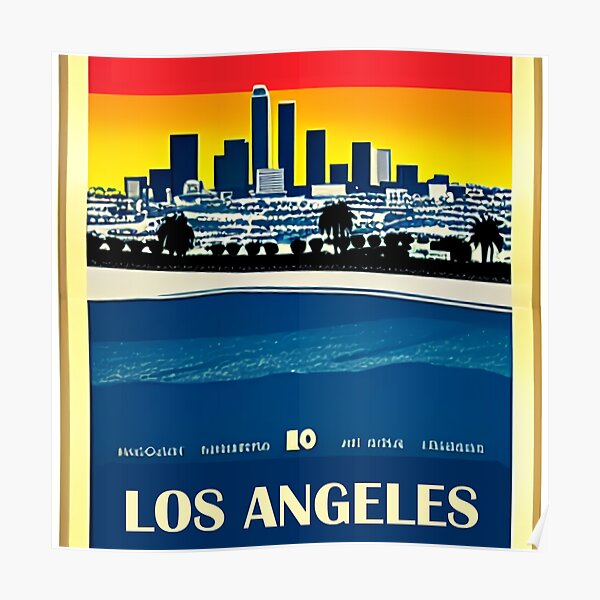 "Vintage Los Angeles Poster" Poster for Sale by BAYFAIRE Redbubble
