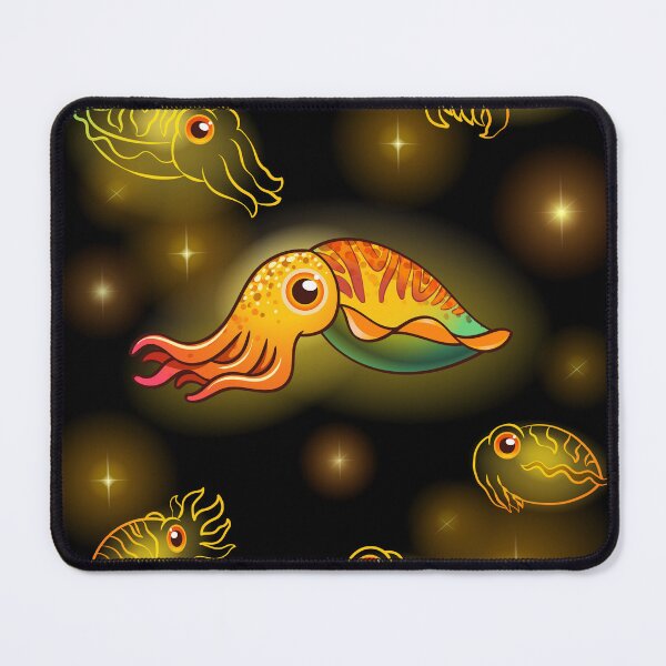 Item preview, Glowing golden cuttlefish under deepsea designed and sold by Tony J.