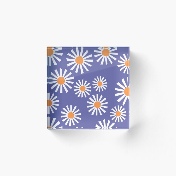 Item preview, White Daisies on Periwinkle designed and sold by Shiny Happy World.