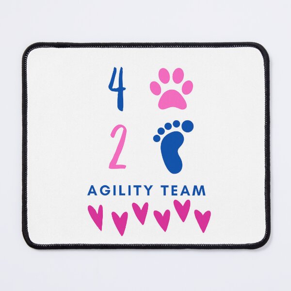 Item preview, Agility team 4 legs and 2 feet with hearts in pink and blue designed and sold by PausePapote.