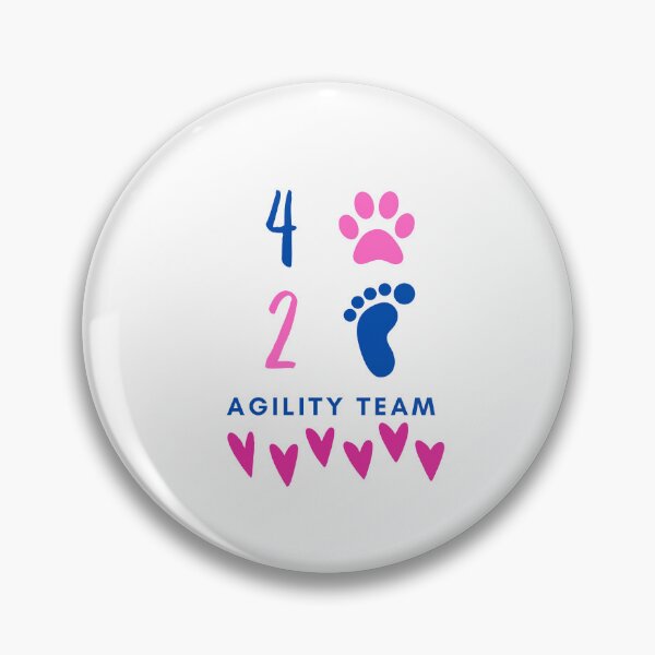 Item preview, Agility team 4 legs and 2 feet with hearts in pink and blue designed and sold by PausePapote.