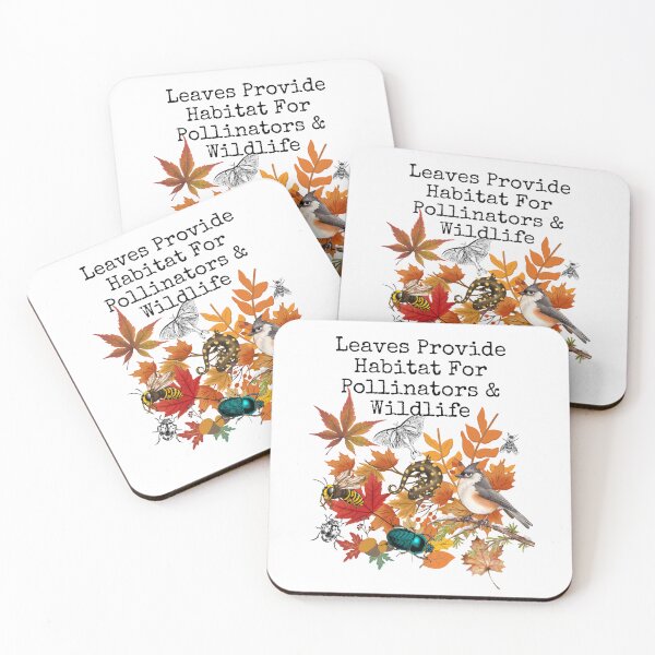 Item preview, Leaves Provide Habitat For Pollinators & Wildlife Colorful Design designed and sold by EarthArtDesigns.