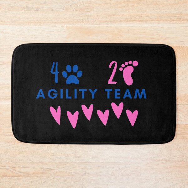 Item preview, Agility team 4 legs and 2 feet with hearts in pink and blue designed and sold by PausePapote.