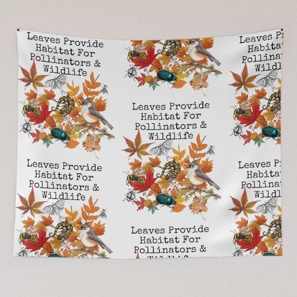 Item preview, Leaves Provide Habitat For Pollinators & Wildlife Colorful Design designed and sold by EarthArtDesigns.