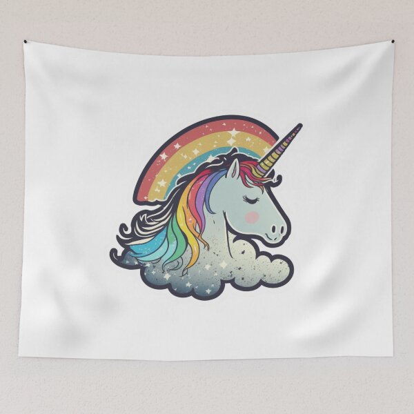 Item preview, Cute Rainbow unicorn Sticker designed and sold by Itis-Whatitis.