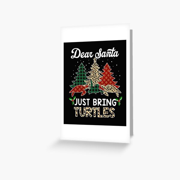 Christmas Turtle T-Shirt, Dear Santa Just Bring Turtles Santa Hat Star Gift for Turtle lovers, Turtle Owners