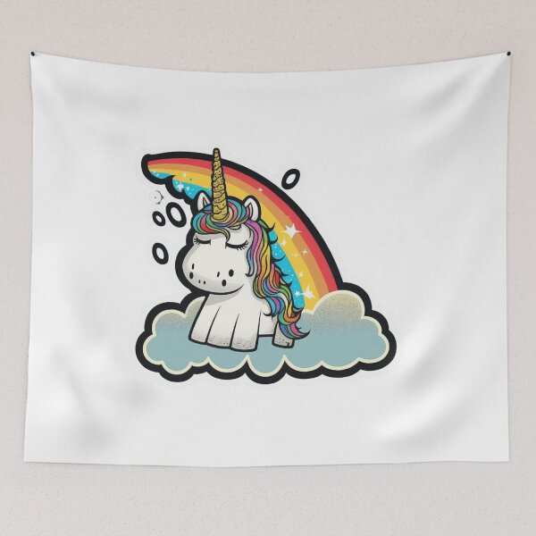 Item preview, Cute Rainbow unicorn Sticker designed and sold by Itis-Whatitis.