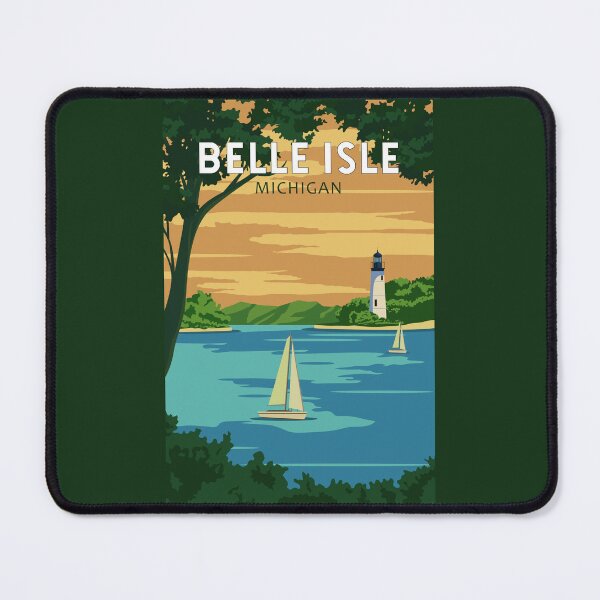 Item preview, Belle Isle Michigan Travel Vintage Art designed and sold by KrisSidDesigns.