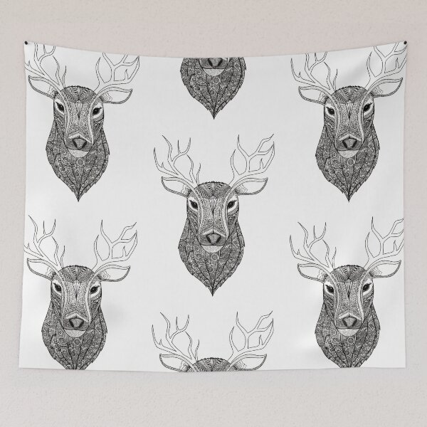 Item preview, Detailed pen illustration - Deer designed and sold by MartaC96.