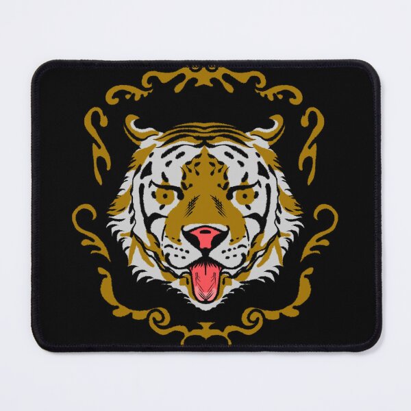 Item preview, White and gold tiger cute face designed and sold by nickardi.