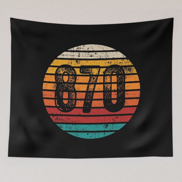 Item preview, Distressed Vintage Sunset 870 Area Code designed and sold by Gold Wings Tees.
